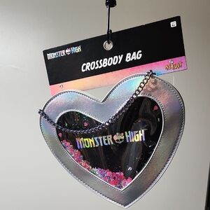 Monster High Silver Heart Crossbody Bag